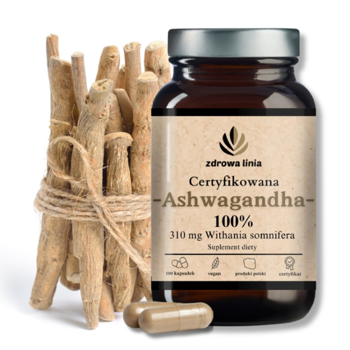 Certyfikowana Ashwagandha 100% 310 mg Withania somnifera