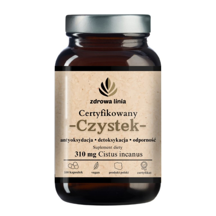 Certyfikowany Czystek 310 mg Zdrowa Linia odporność detoks