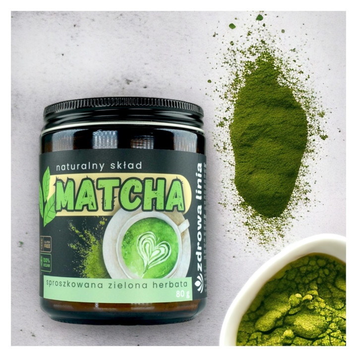 Zielona herbata Matcha w proszku 80 g Zdrowa Linia