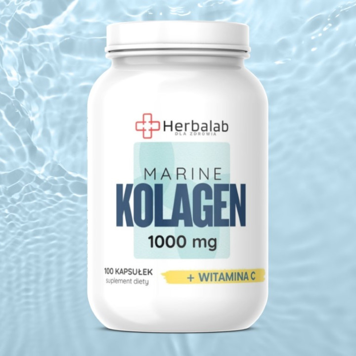 Marine Kolagen 100 mg z witaminą C na stawy skórę i kości