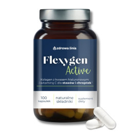 Flexygen Active kolagen z kwasem hialuronowym i wit C Zdrowa Linia 100 caps