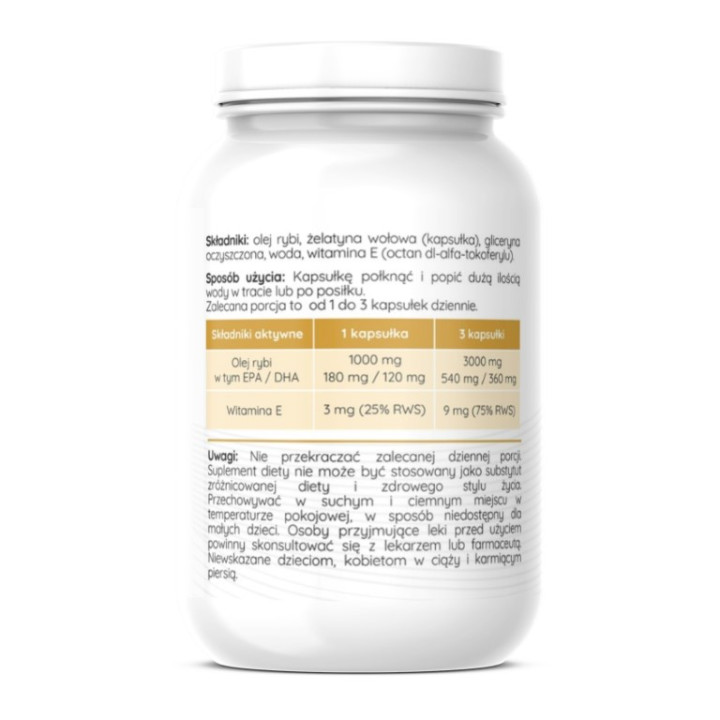 Omega 3 EPA DHA i witamina E Herbalab 60 kapsułek 1000 mg