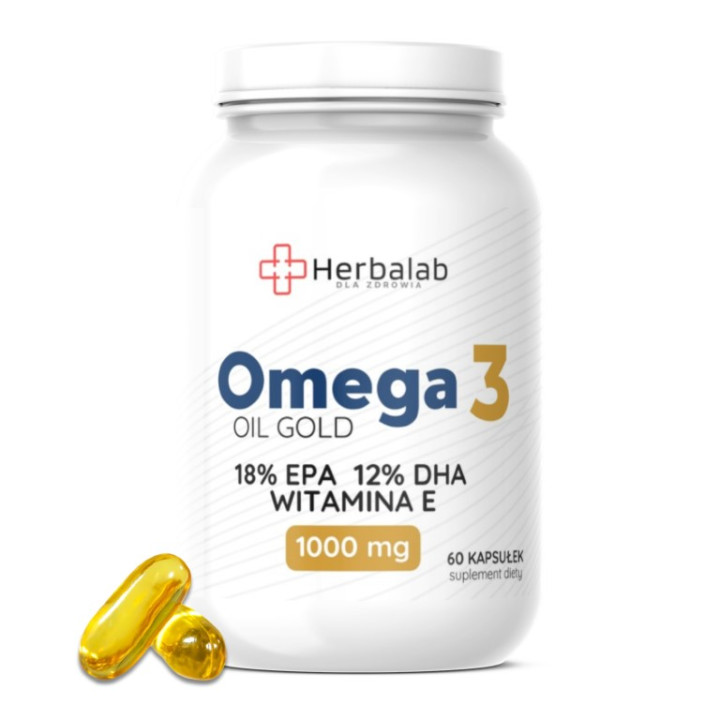 Omega 3 EPA DHA i witamina E Herbalab 60 kapsułek 1000 mg