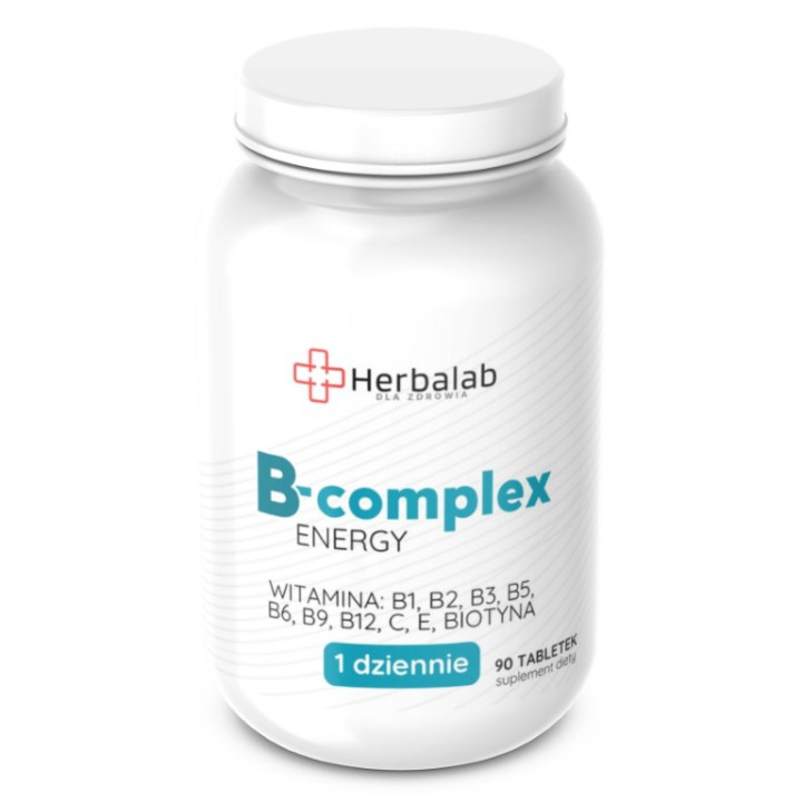 B complex Energy B1,B2,B3,B5,B6,B12,Biotyna 90 tabletek Herbalab