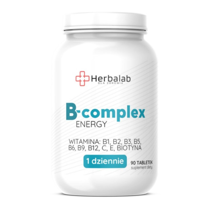 B complex Energy B1,B2,B3,B5,B6,B12,Biotyna 90 tabletek Herbalab