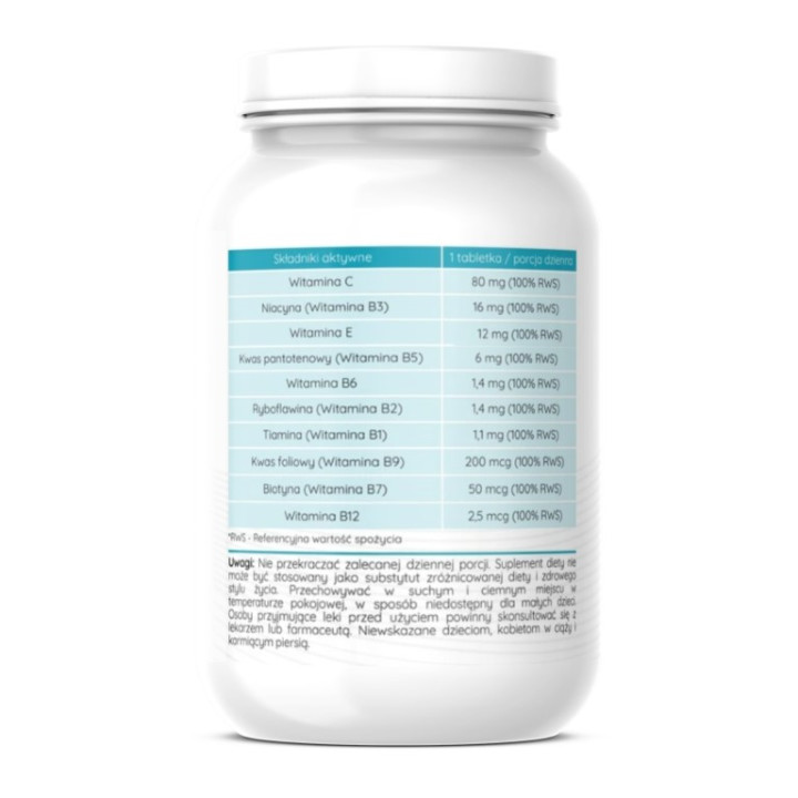 B complex Energy B1,B2,B3,B5,B6,B12,Biotyna 90 tabletek Herbalab