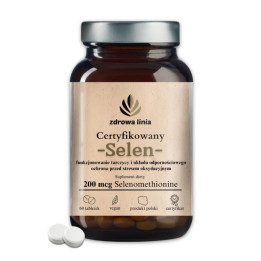 Certyfikowany Selen 200 mcg Selenmethionine 60 tabletek Zdrowa Linia