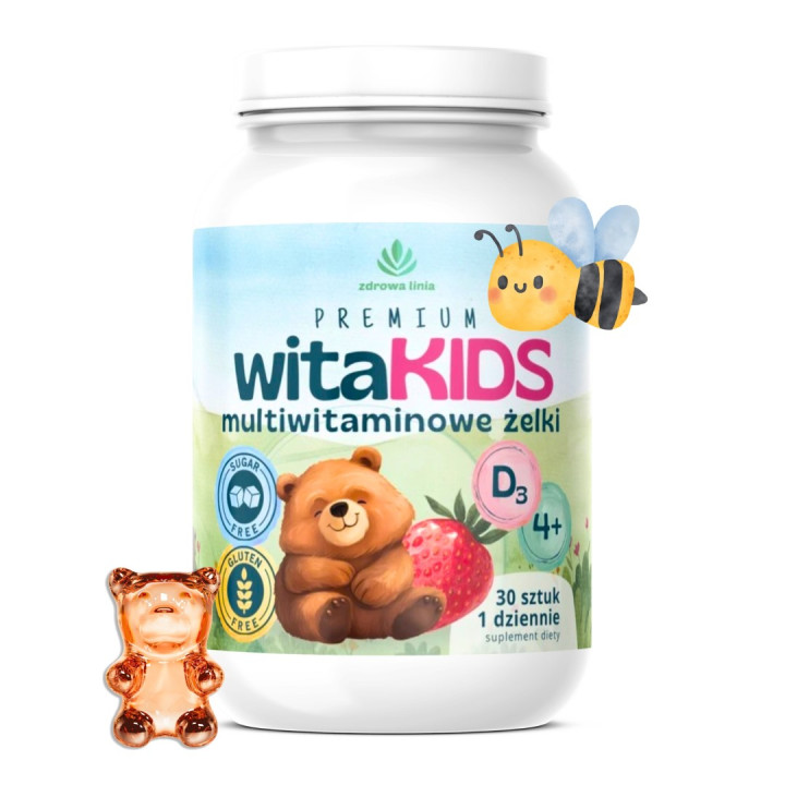 Premium WitaKids multiwitaminowe żelki dla dzieci bez cukru