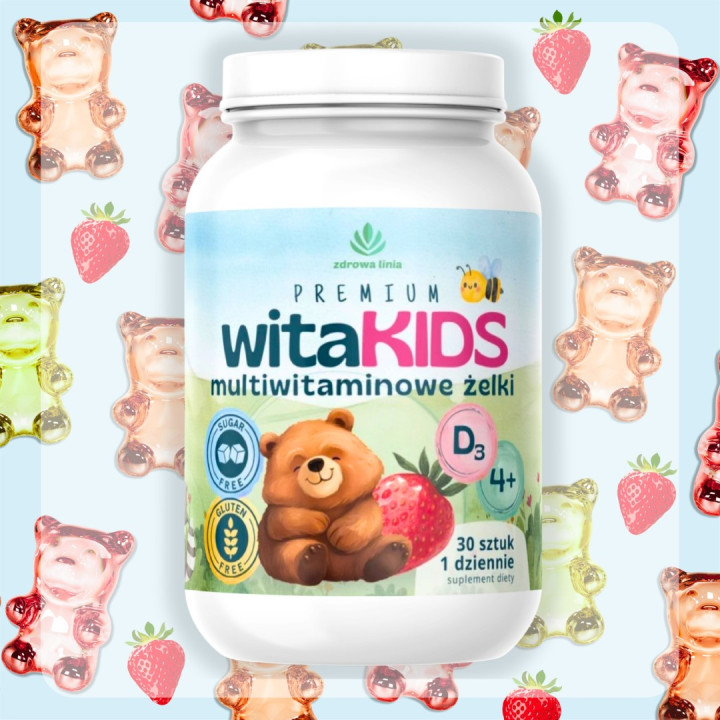 Premium WitaKids multiwitaminowe żelki dla dzieci bez cukru