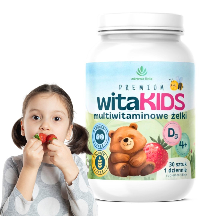 Premium WitaKids multiwitaminowe żelki dla dzieci bez cukru