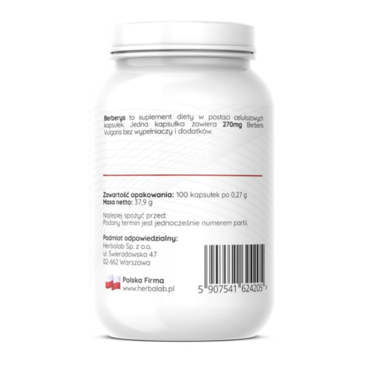 Berberys z korzenia FORTE 100 kapsułek VEGAN