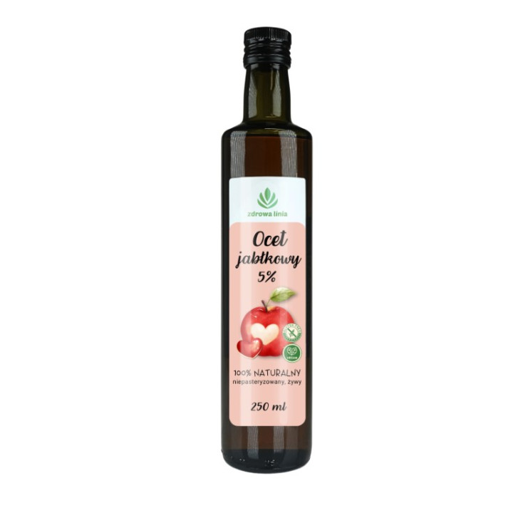 Ocet jabłkowy 5% niepasteryzowany żywy 100 % naturalny