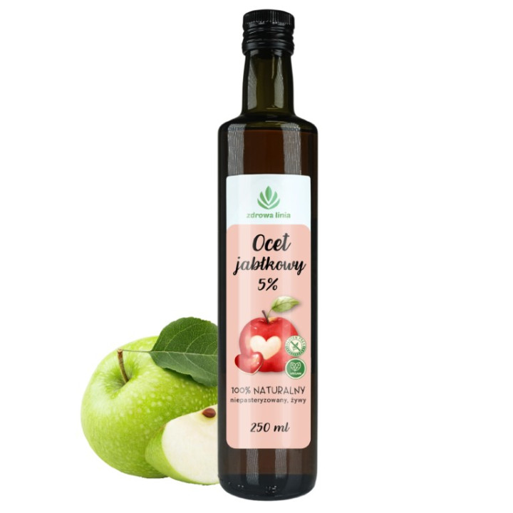 Ocet jabłkowy 5% niepasteryzowany żywy 100 % naturalny