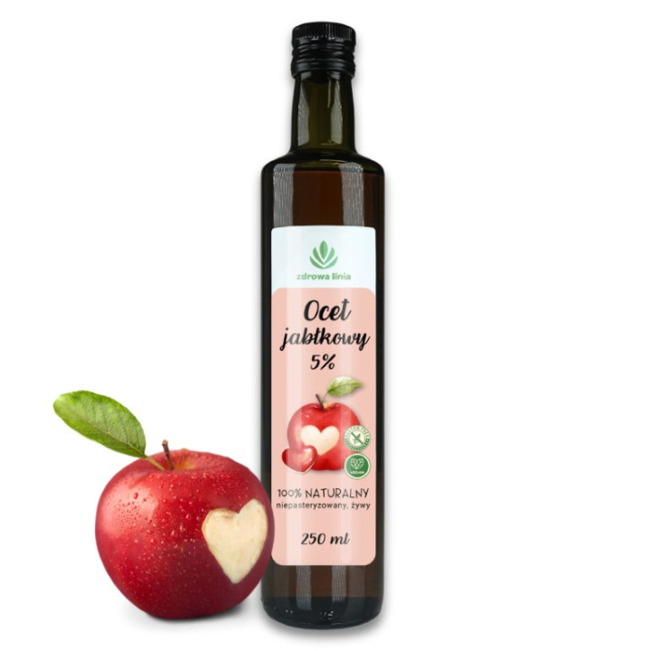 Ocet jabłkowy 5% niepasteryzowany żywy 100 % naturalny