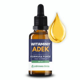 Witamina ADEK forte w kroplach 900 kropli Witaminy A+D3+E+K2 30ml