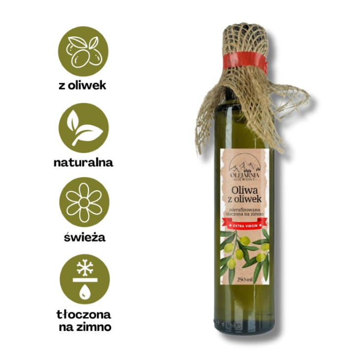 Oliwa z oliwek Extra Virgin 250 ml Olejarnia Giewont