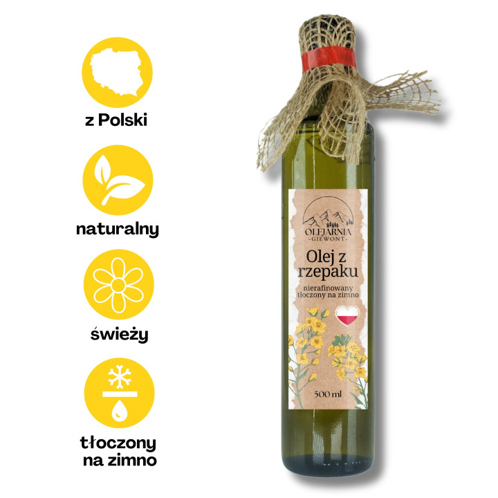 Olejarnia Giewont - Olej z Rzepaku 500ml
