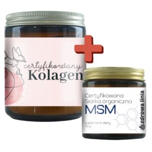 Certyfikowana siarka organiczna MSM + Certyfikowany kolagen typu I